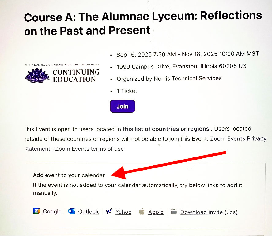 Open the email and scroll to the bottom. There is an Add to Calendar option. Click on the appropriate calendar application.