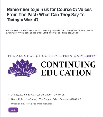 Reminder emails for the livestream